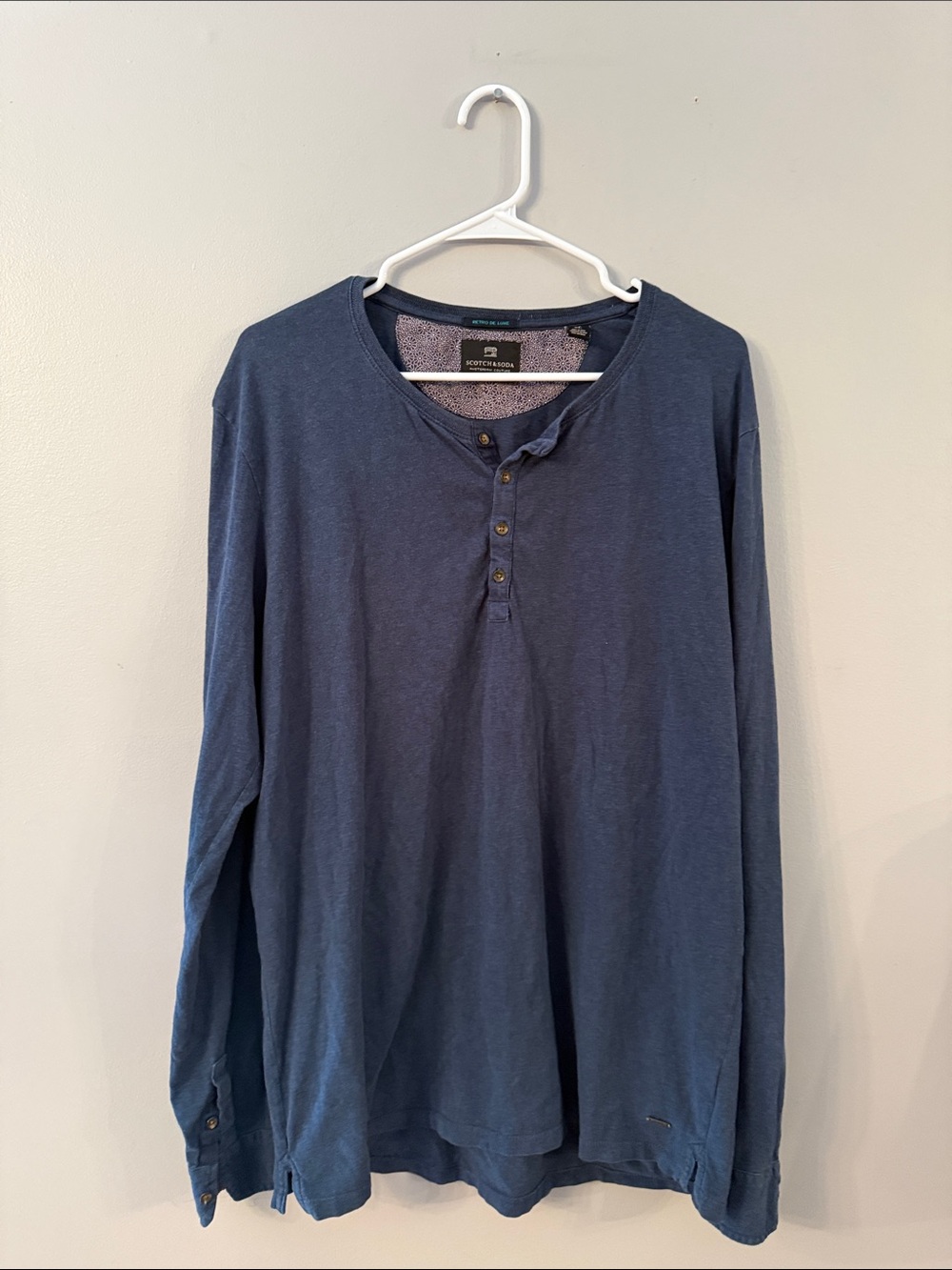 Scotch & Soda Navy Long-Sleeve Henley